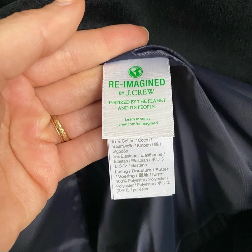 J. CREW Willa Blazer in Stretch Velvet Black size 2 - Picture 13 of 13